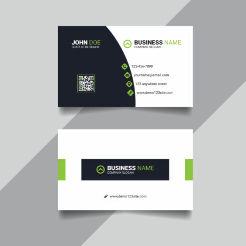 Elegant modern business card design cover image.