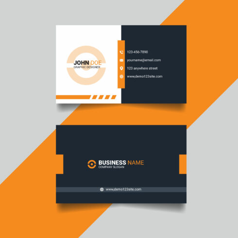 Elegant modern business card template vector design cover image.