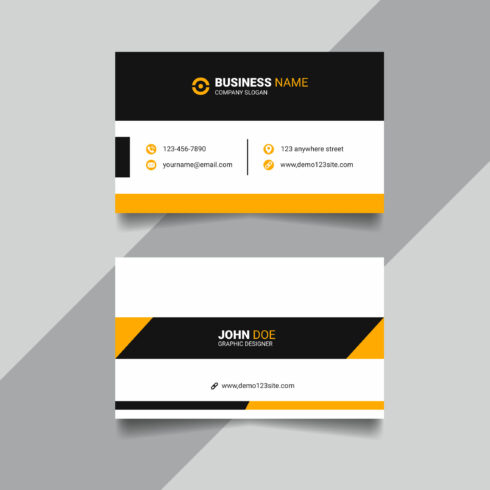Corporate modern business card template cover image.