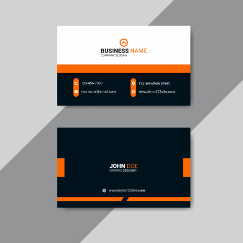 Business card layout design cover image.