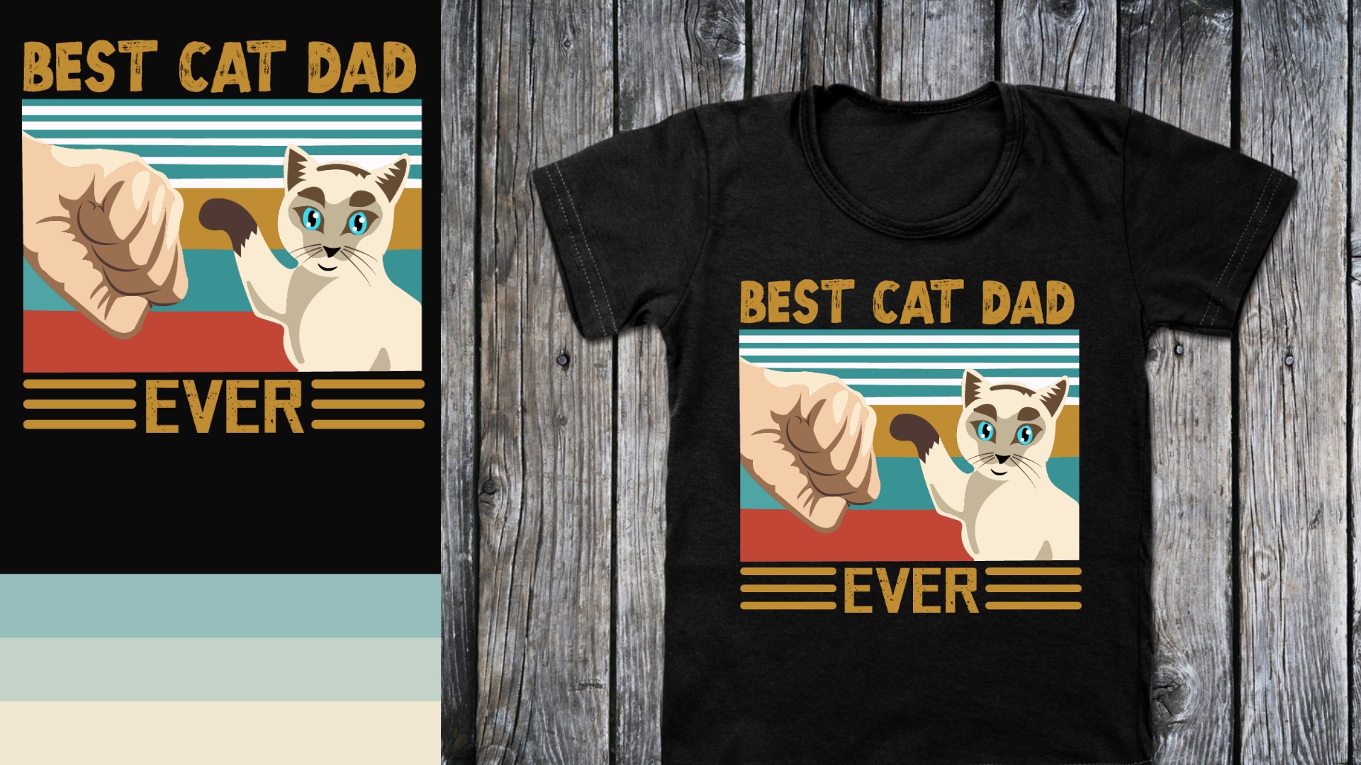 T - shirt that says best cat dad ever.