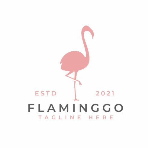 Flamingo logo design vector cover image.