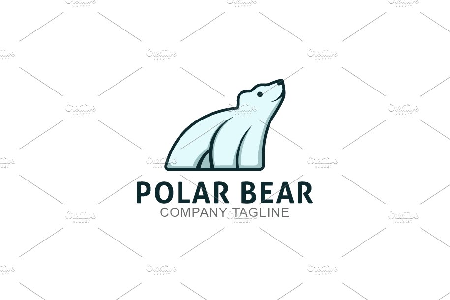 Polar Bear - Logo Template preview image.