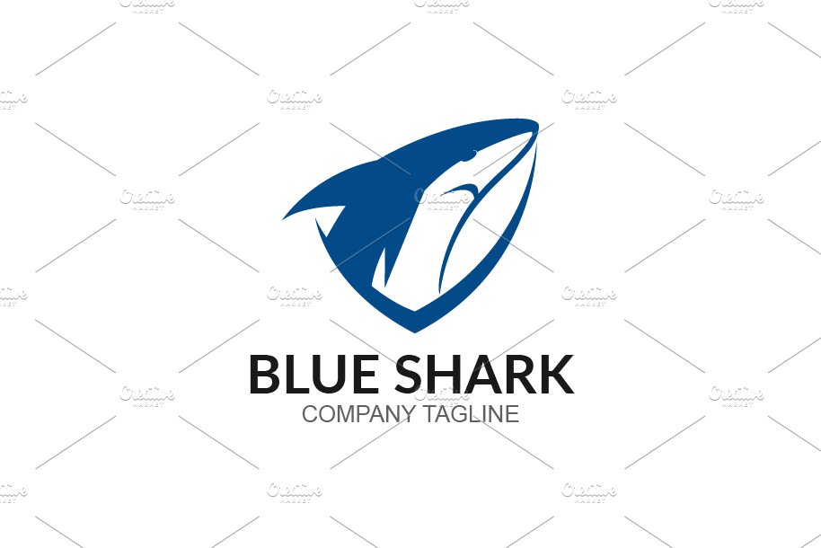Blue Shark - Logo Template preview image.