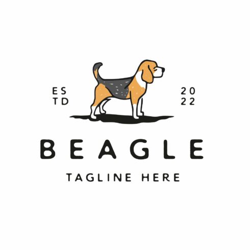 Vintage Hand drawn Beagle Dog Logo cover image.