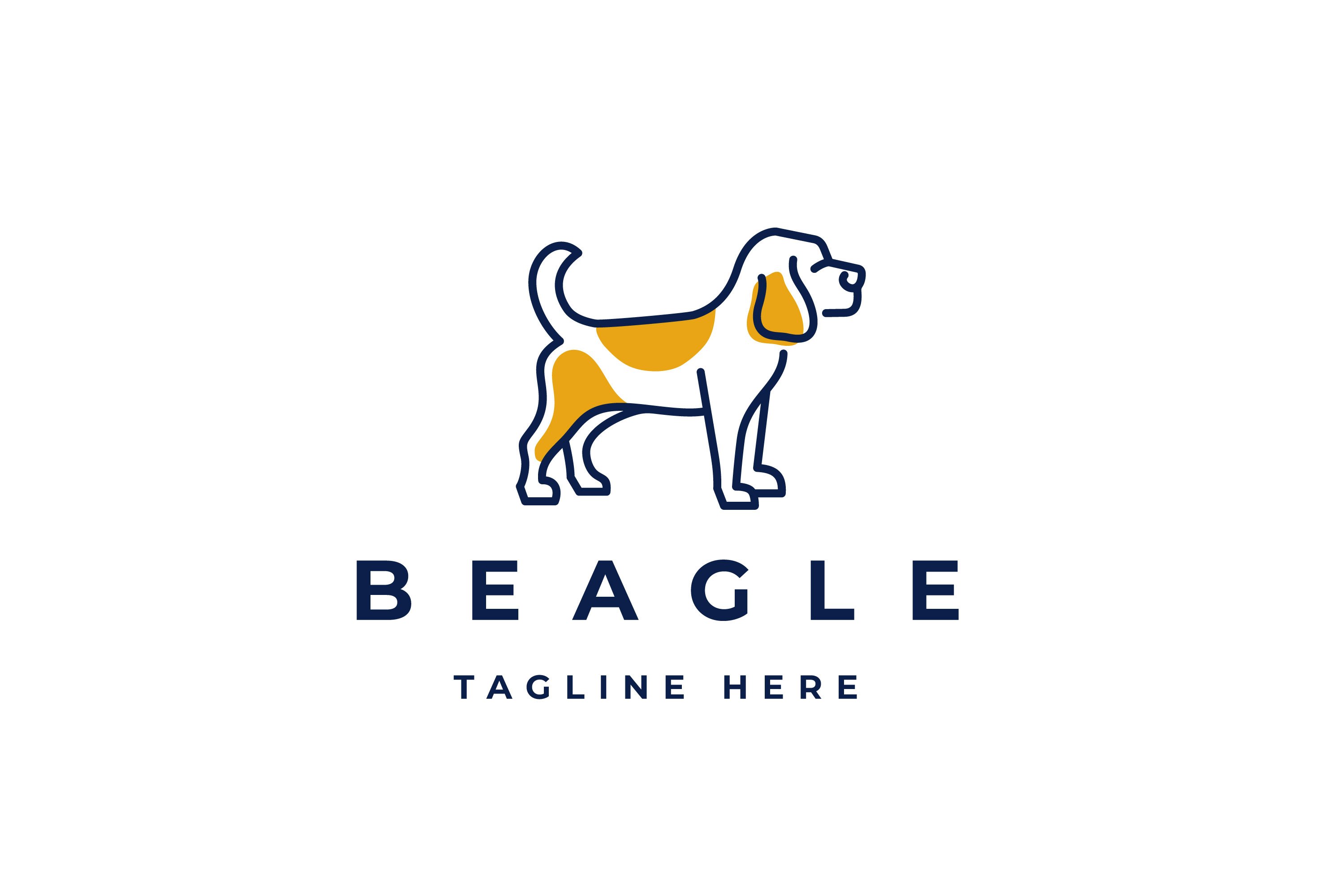 Beagle Dog Monoline Logo Design cover image.