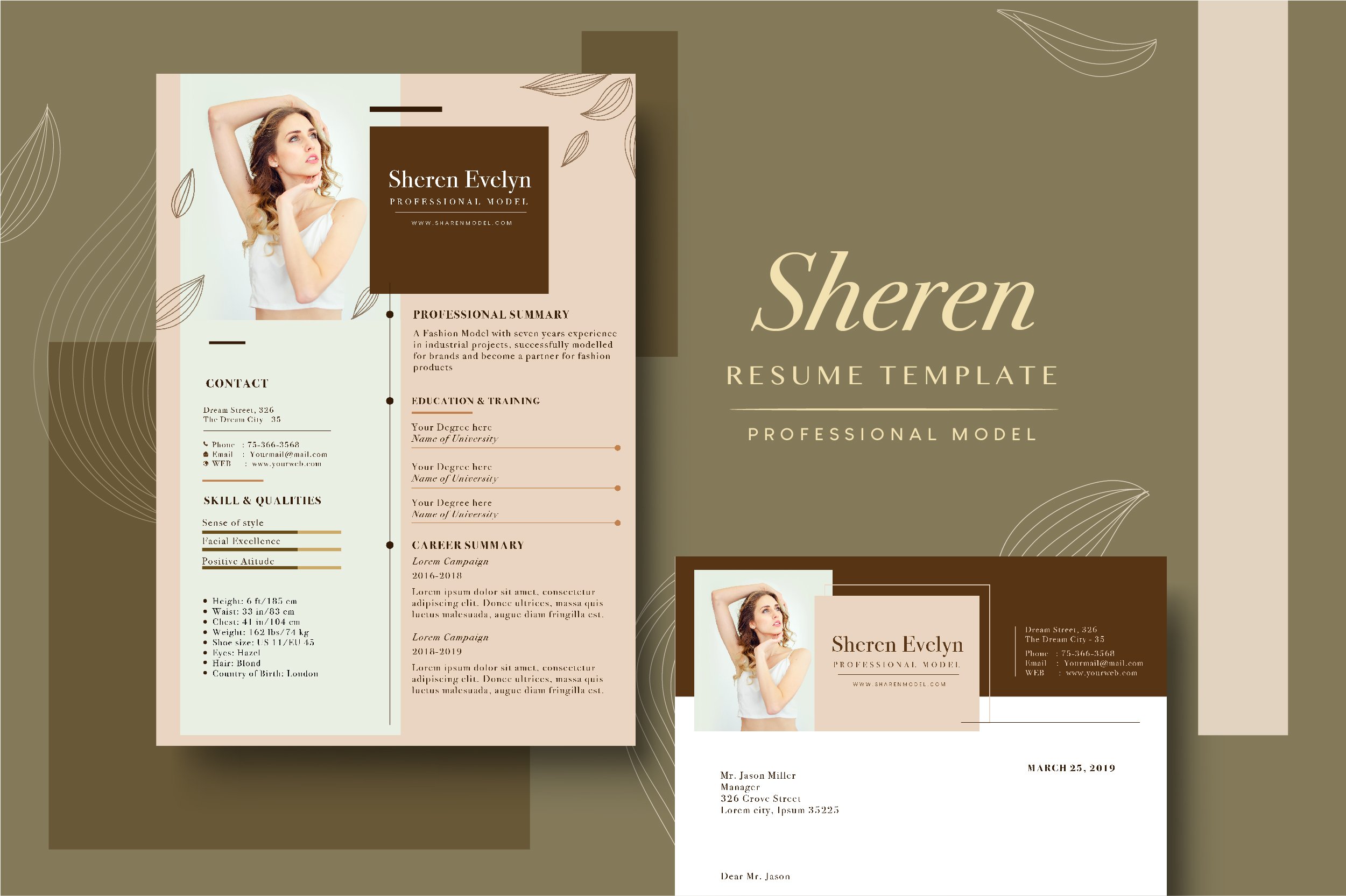 Resume Template - "Sheren" cover image.