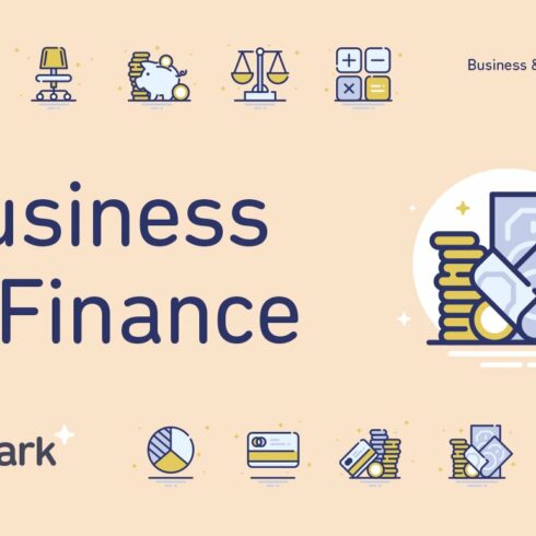 Spaark Business & Finance (20 icons) cover image.