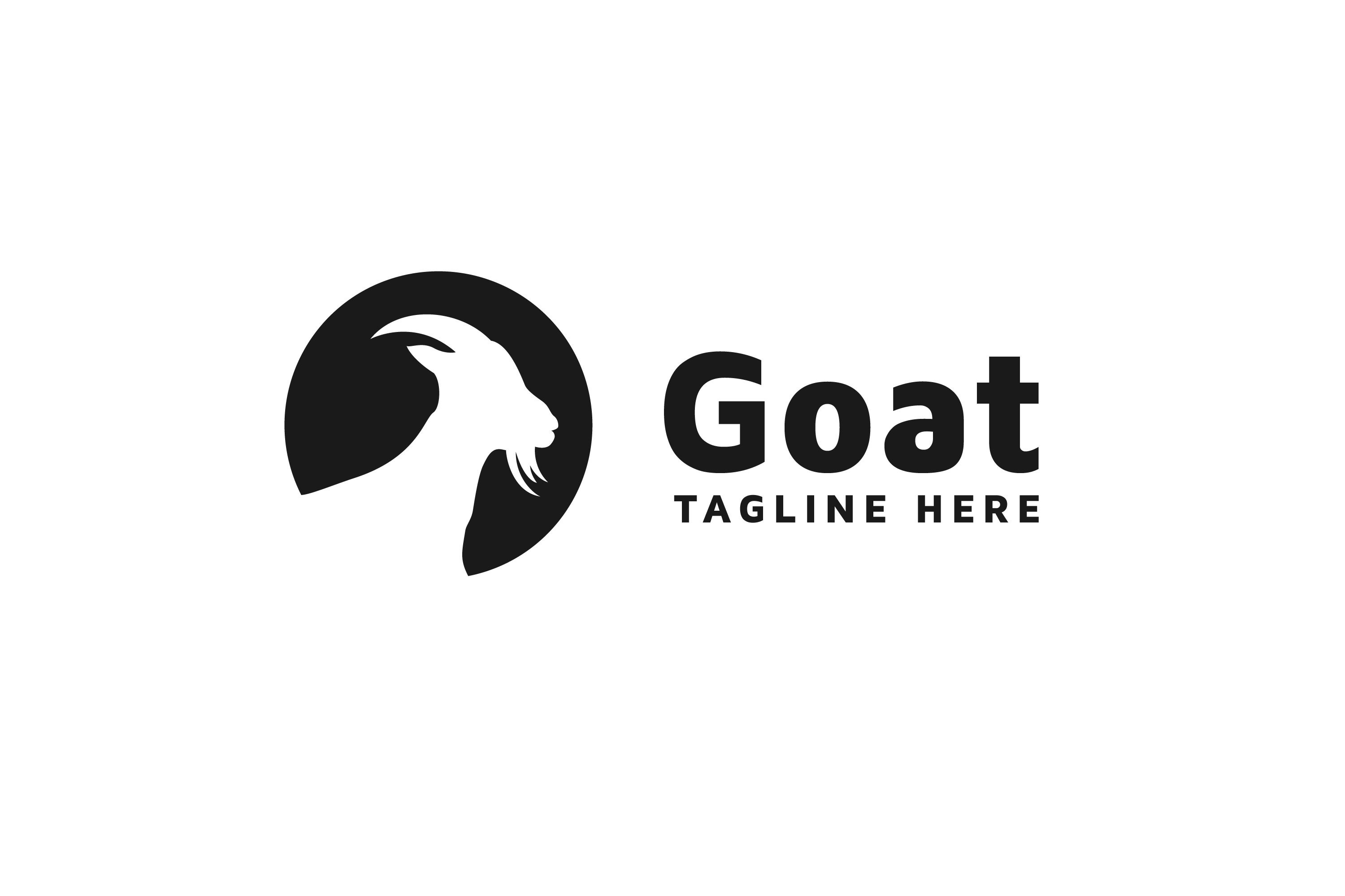 Goat Head Logo Design Vector preview image.