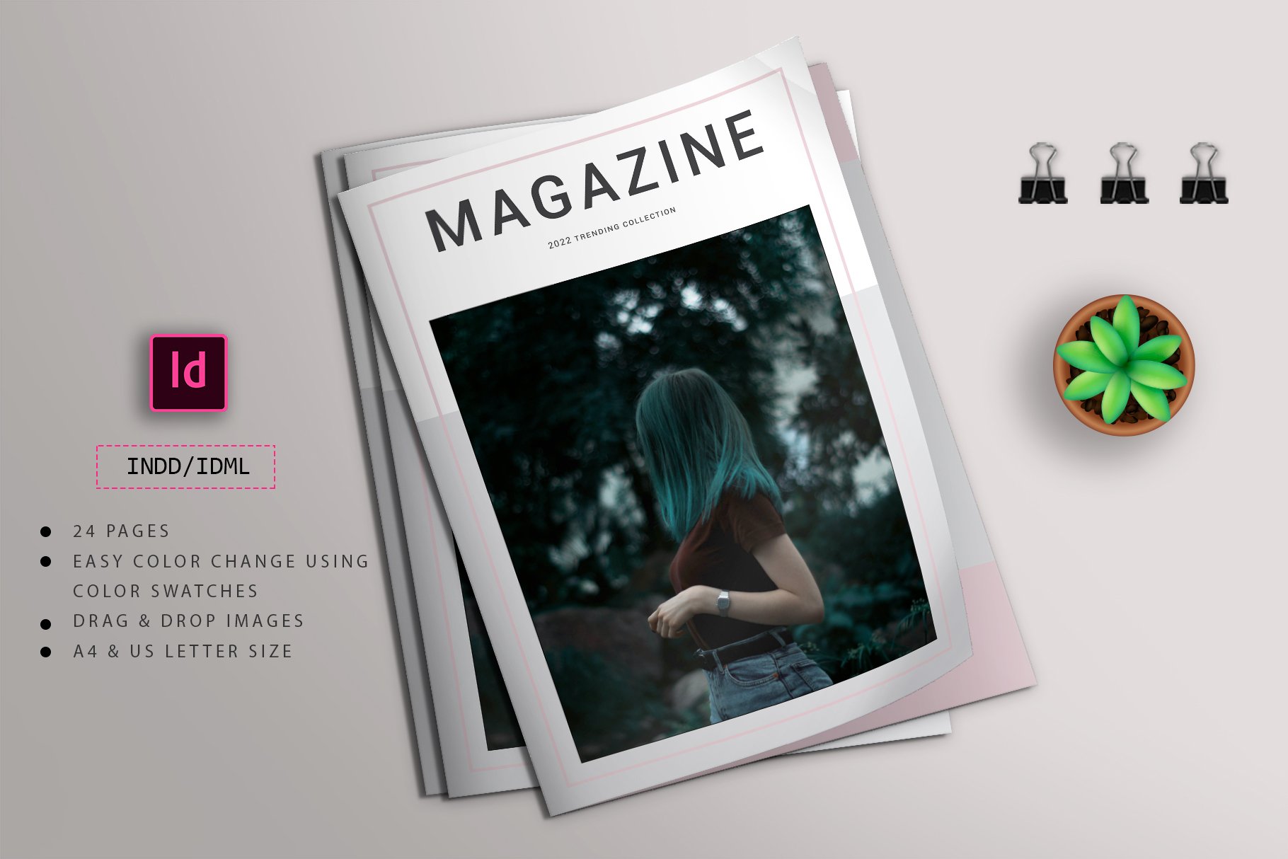 Magazine Layout template cover image.