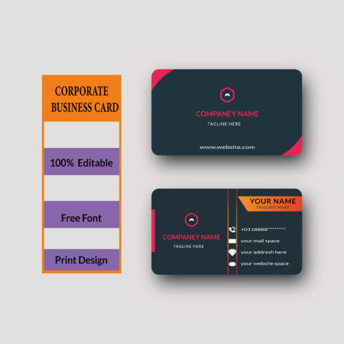 modern business card design cover image.