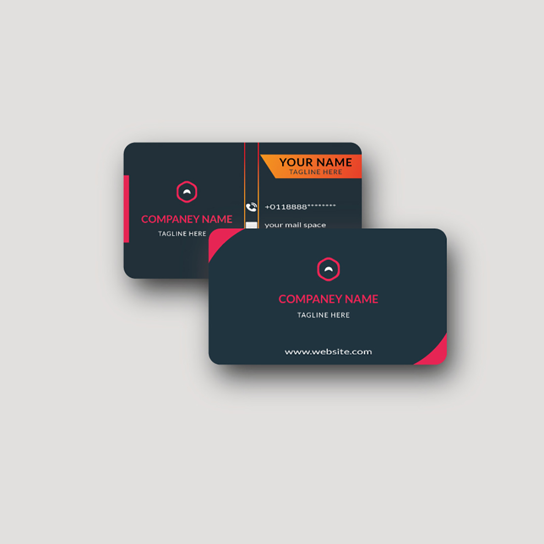 modern business card design preview image.