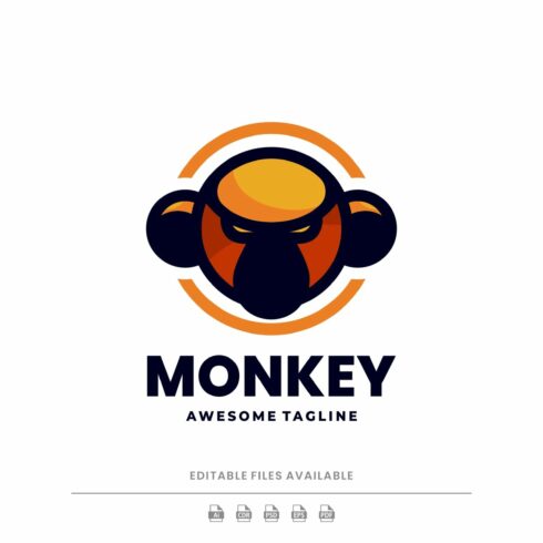 Monkey Simple Mascot Logo cover image.