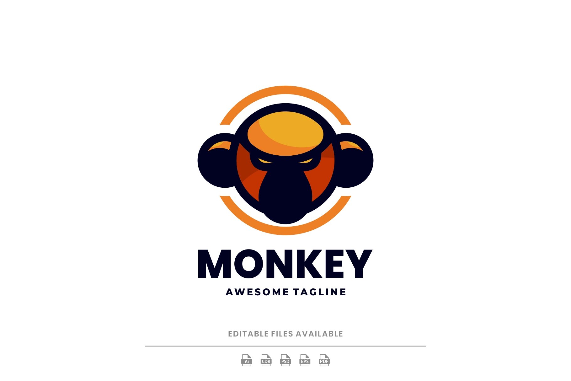 Monkey Simple Mascot Logo cover image.