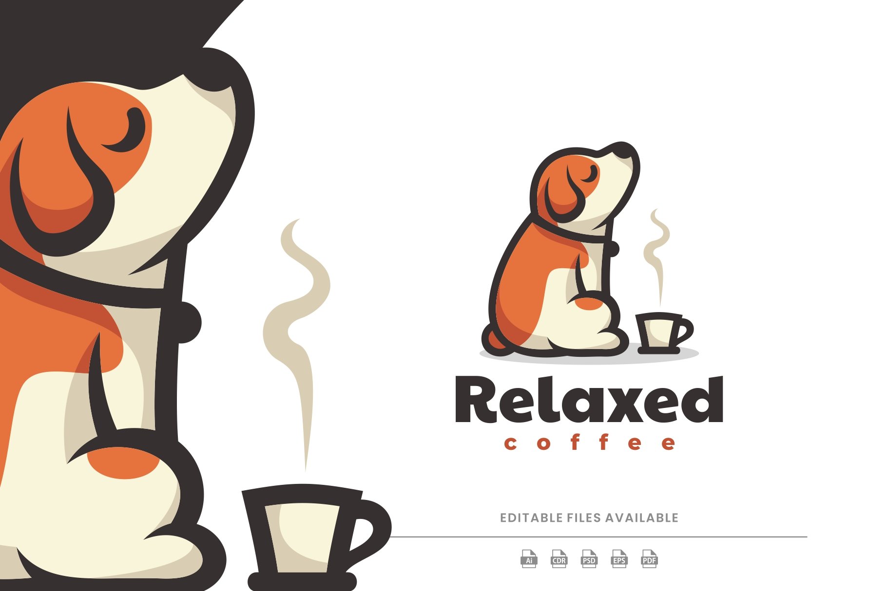 Relaxing Dog Mascot Logo cover image.