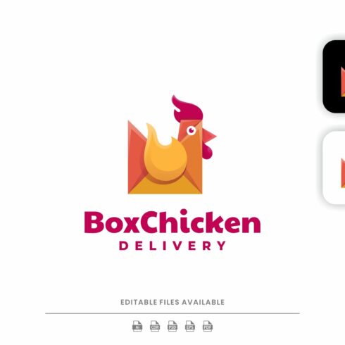 Box Chicken Gradient Colorful Logo cover image.