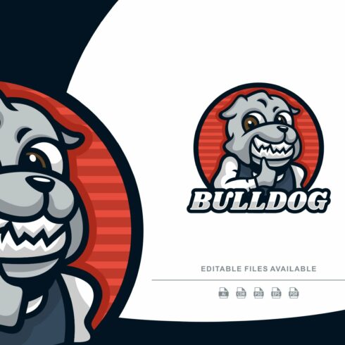 Bulldog Mascot Cartoon Logo cover image.