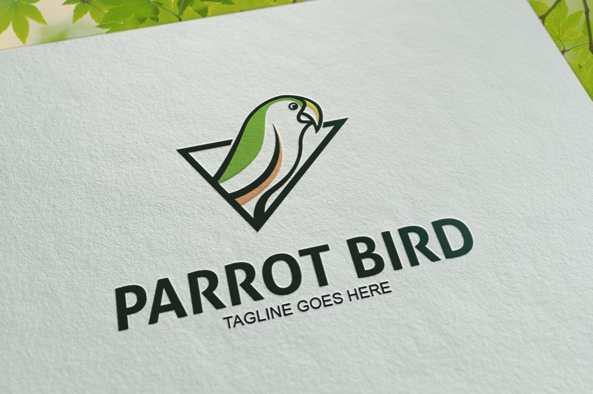 Parrot Bird Logo Template cover image.