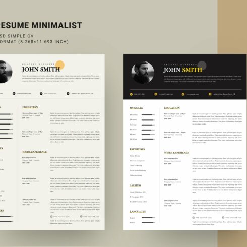 Classic CV Resume Template cover image.