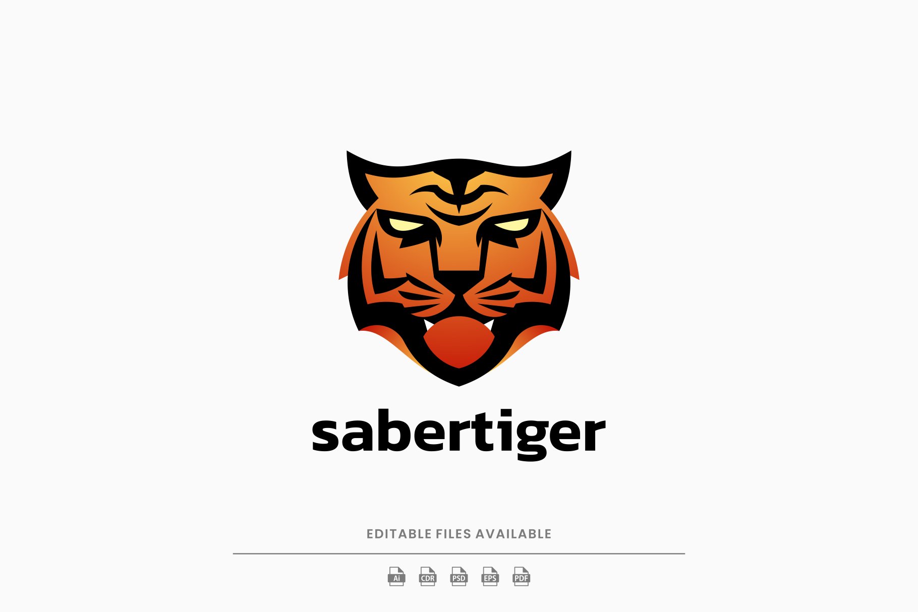 Saber Tiger Gradient Logo cover image.