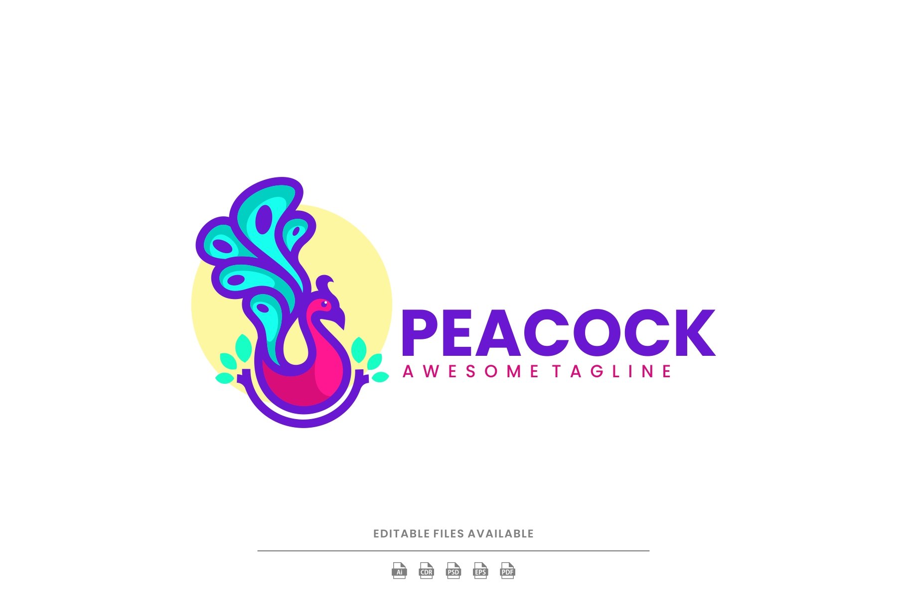 Peacock Simple Mascot Style cover image.