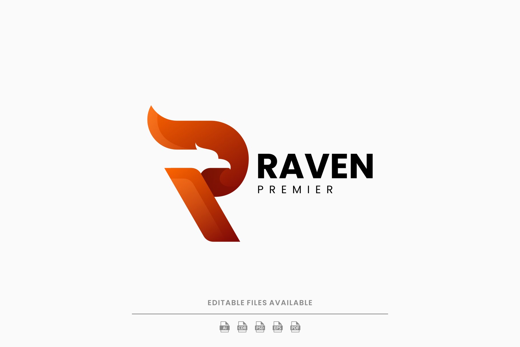 Letter R Raven Colorful Logo cover image.
