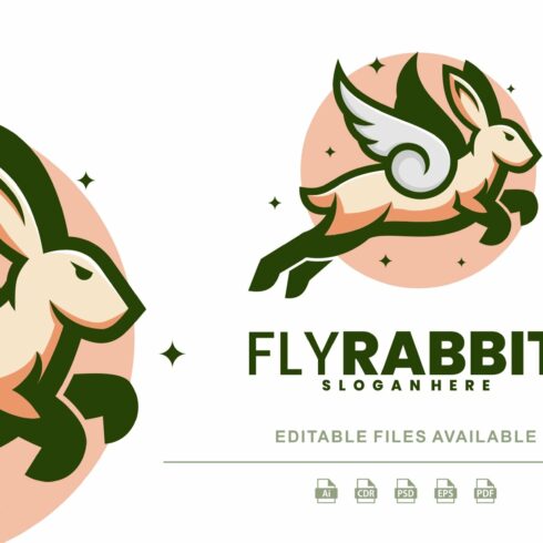 Fly Rabbit Mascot Logo cover image.