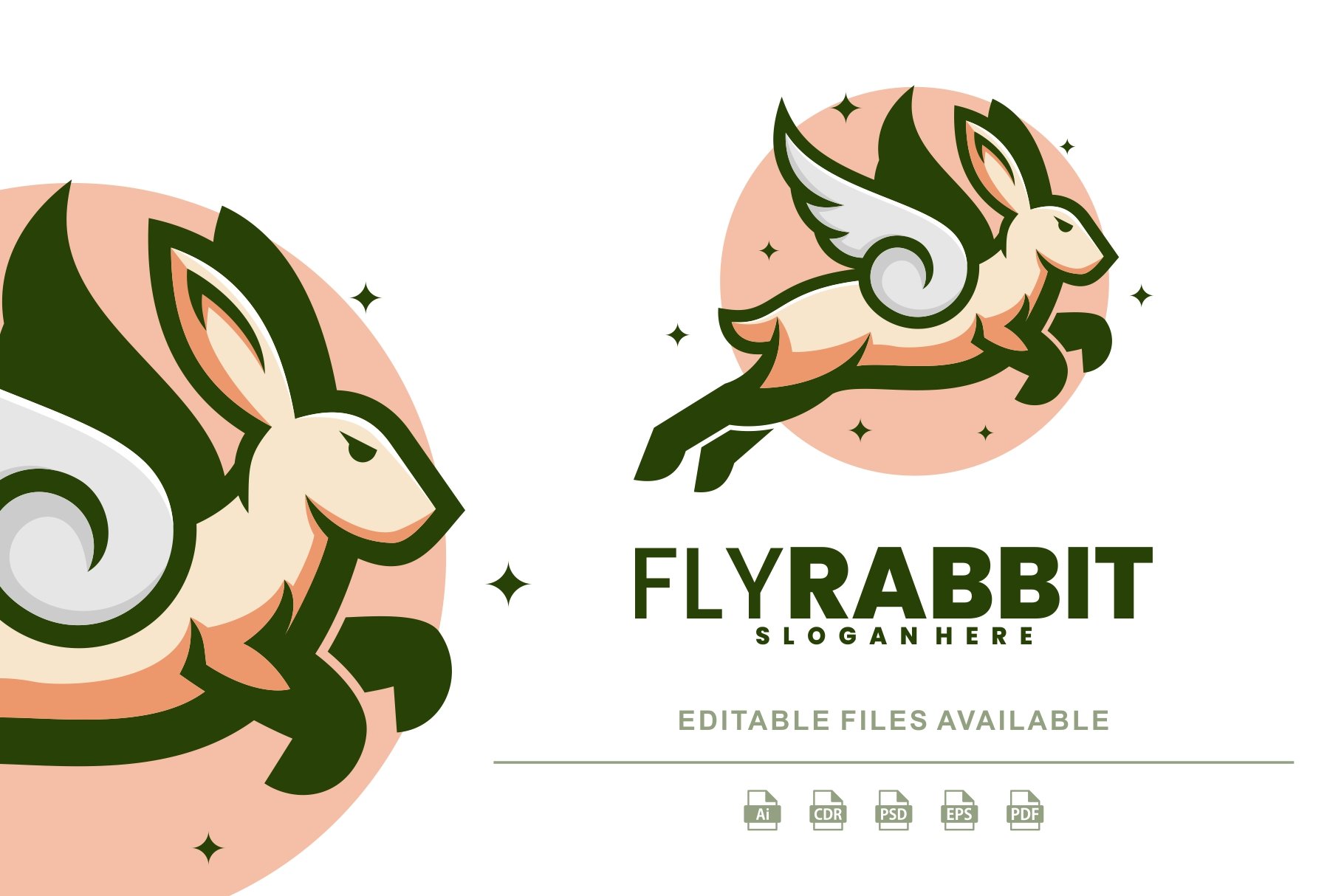 Fly Rabbit Mascot Logo cover image.