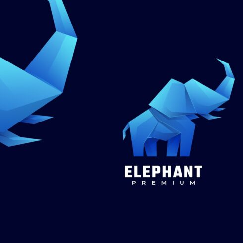 Elephant Low Poly Logo cover image.