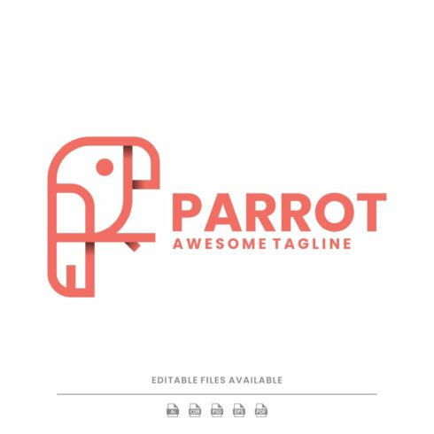 Parrot Line Art Logo cover image.