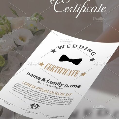 Wedding Certificate cover image.