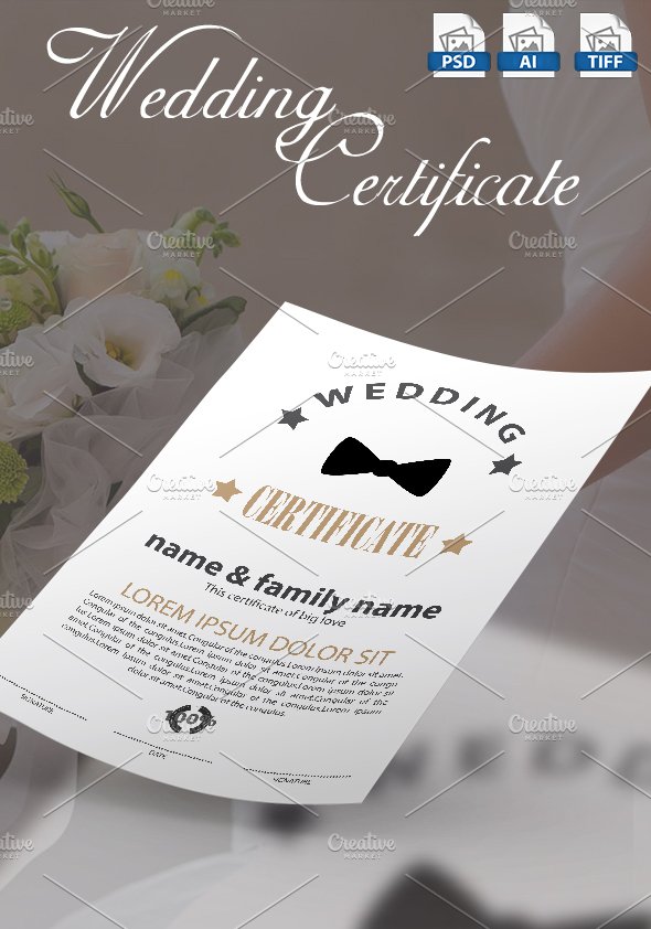 Wedding Certificate cover image.