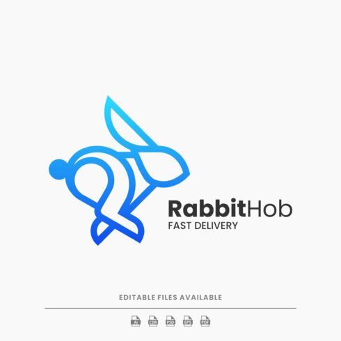 Rabbit Hop Line Art Logo cover image.