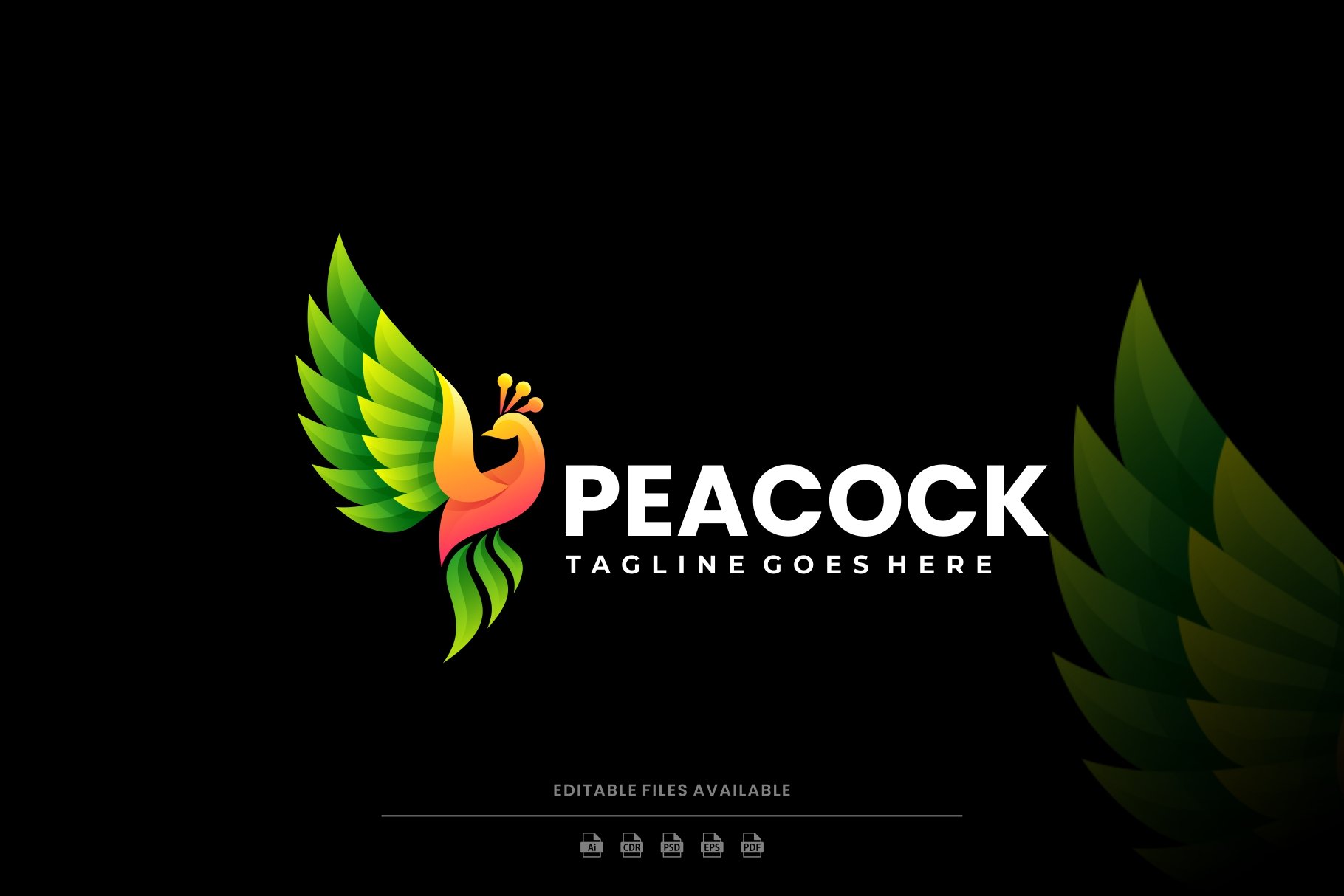 Peacock Gradient Colorful Logo cover image.