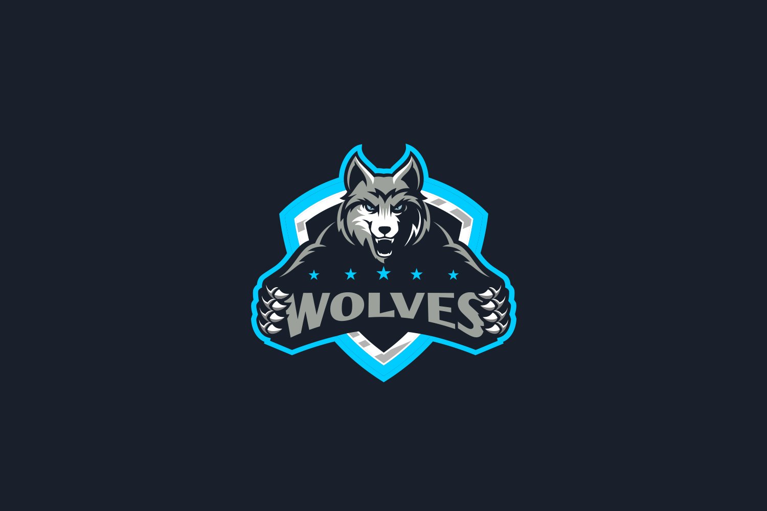 Wolf Esport Logo Design cover image.