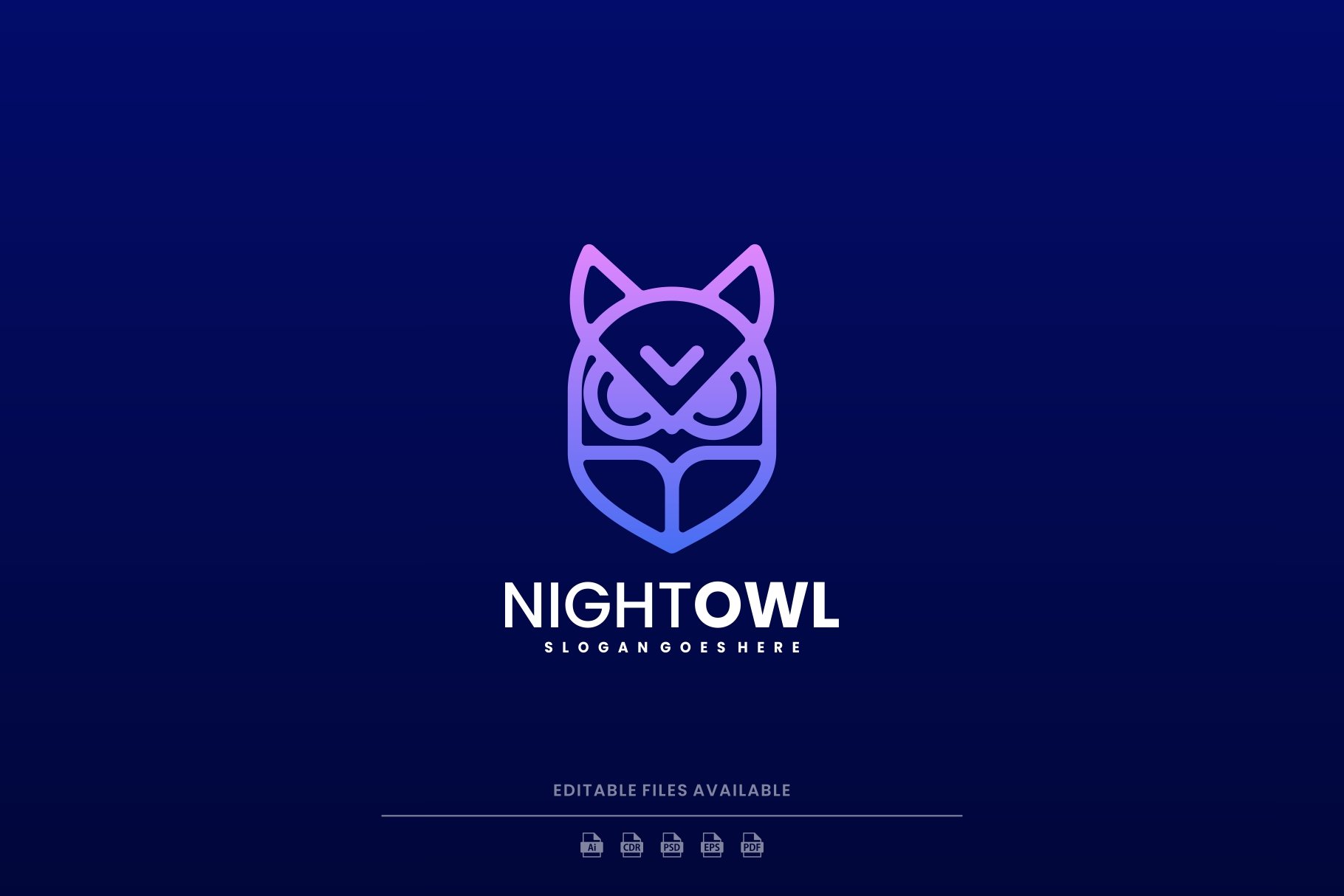 Owl Gradient Line Art Logo cover image.
