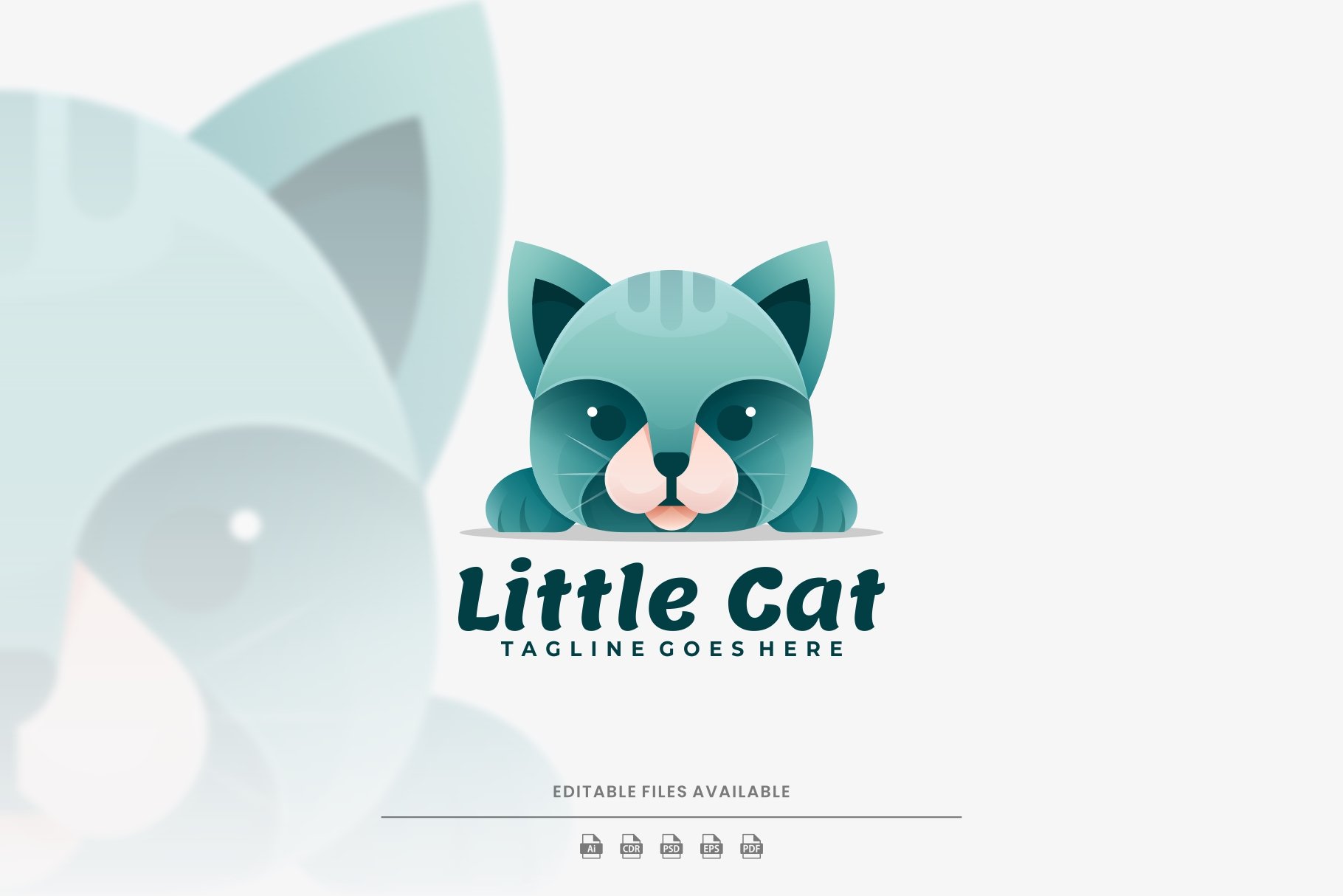 Little Cat Gradient Logo cover image.