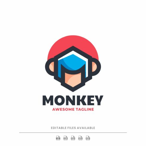 Monkey Simple Mascot Logo cover image.