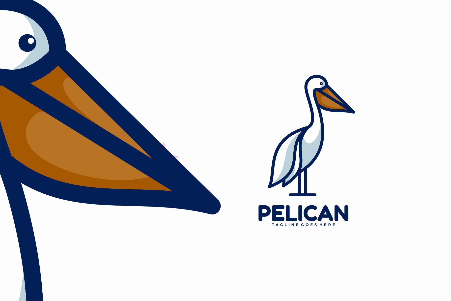 Pelican Mascot Cartoon Logo cover image.