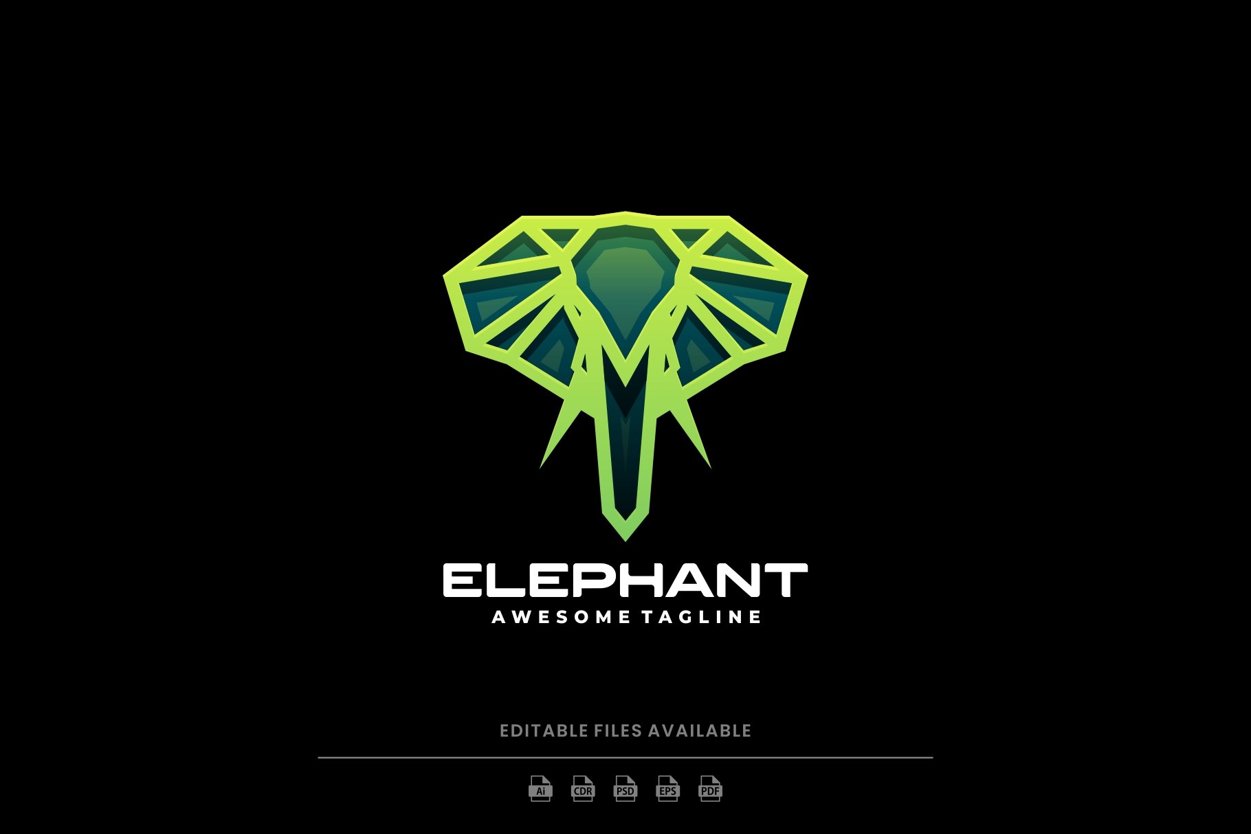 Elephant Line Art Logo cover image.