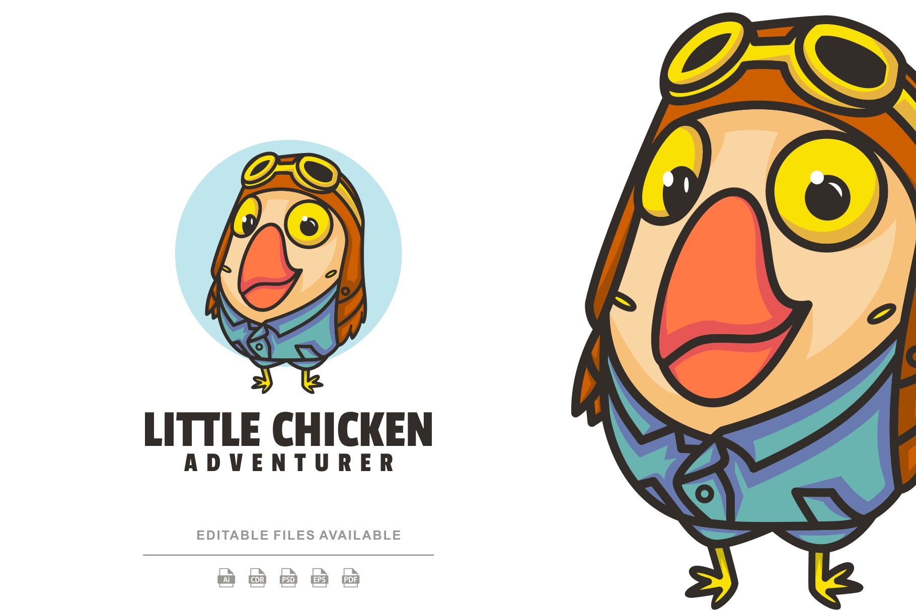 Little Chicken Cartoon Logo cover image.