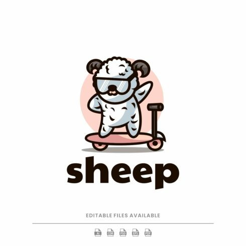 Sheep Mascot Cartoon Logo cover image.