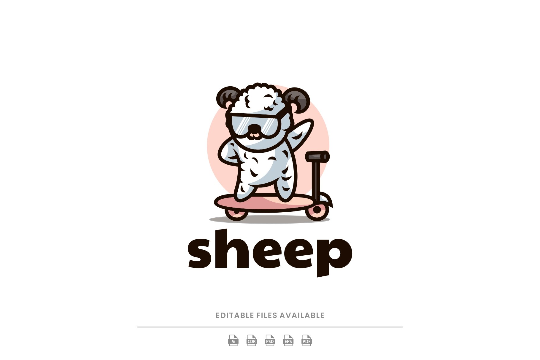 Sheep Mascot Cartoon Logo cover image.