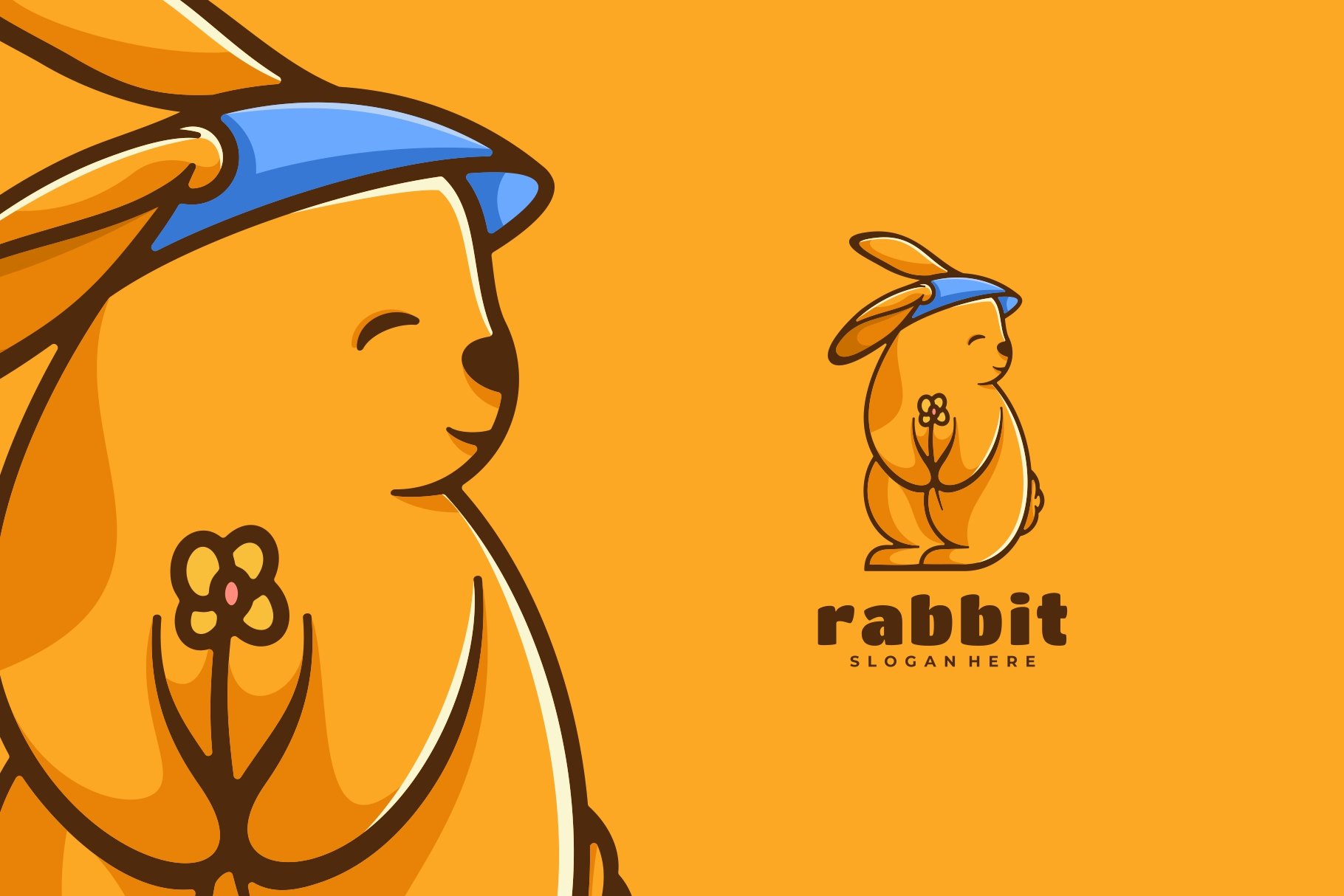 Rabbit Simple Mascot Logo cover image.