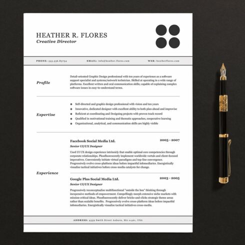 3 Pages Resume/CV Template Full Set cover image.