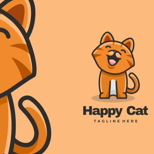 Cat Mascot Cartoon Logo cover image.