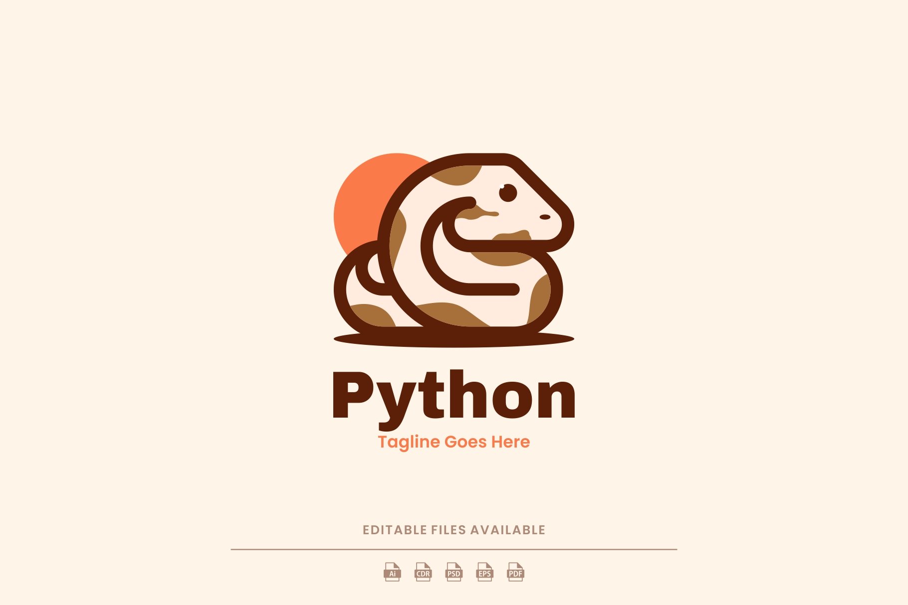 Python Simple Mascot Logo cover image.