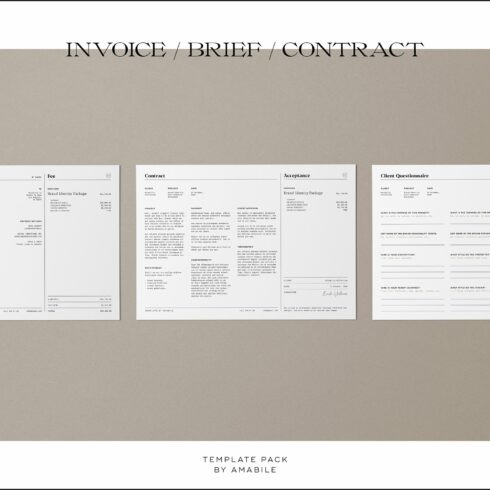 Invoice / Brief / Contract cover image.