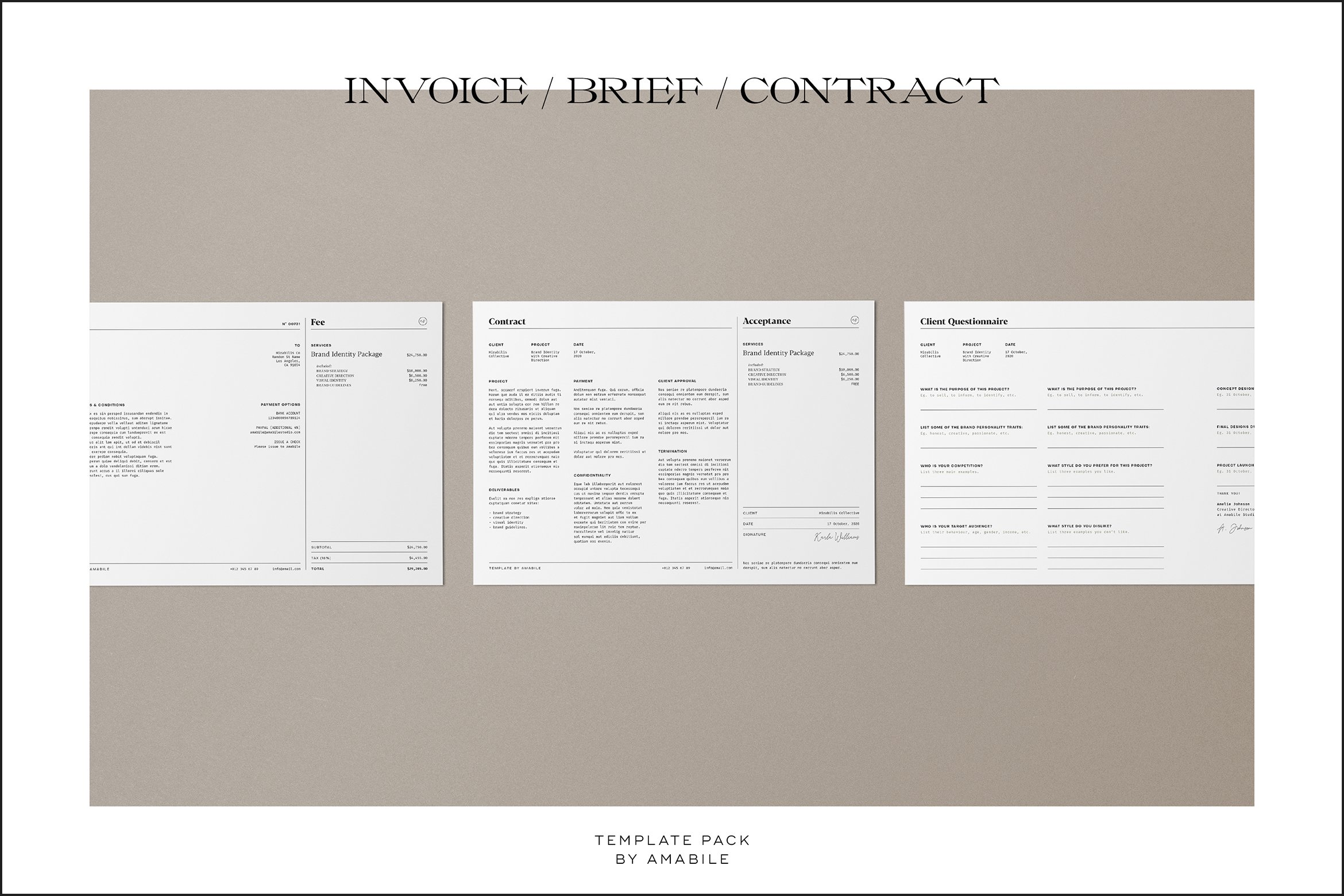 Invoice / Brief / Contract cover image.