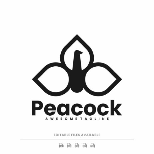 Peacock Silhouette Logo cover image.